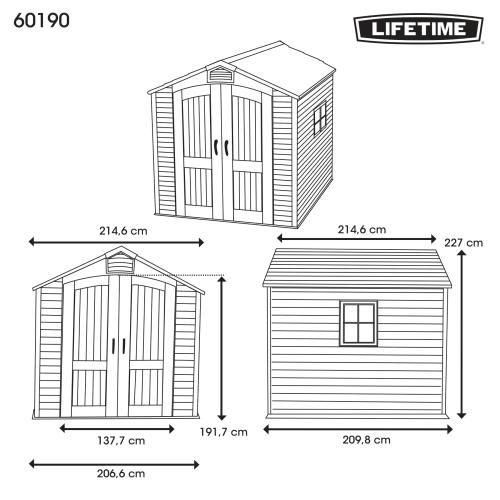 domek ogrodowy LIFETIME 60014 / 60190 FOX