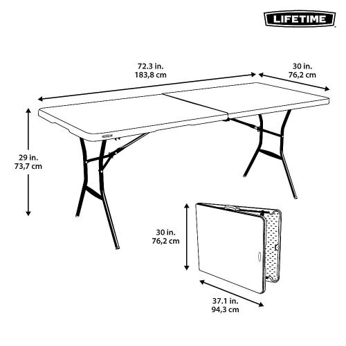 skladací stôl 180 cm LIFETIME 80333 / 80471