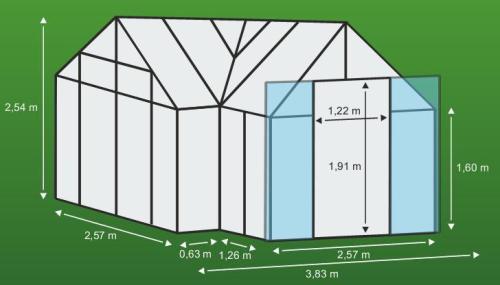 skleník VITAVIA SIRIUS číre sklo 3 mm čierny