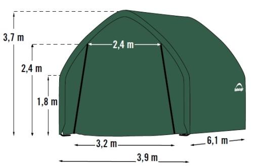 plachtová garáž 3,9 x 6,1 m - 62730EU