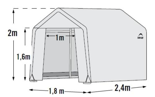 tunel foliowy 1,8x2,4 m - 35 mm - 70652EU