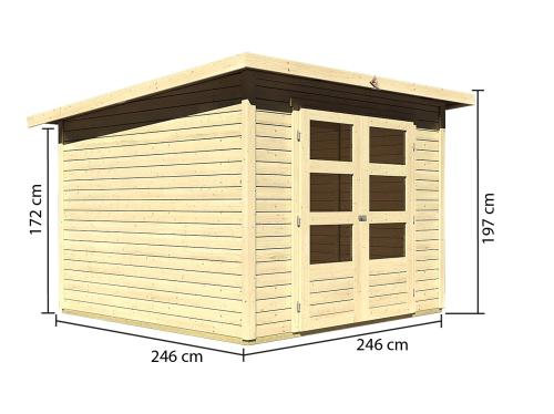 drevený domček KARIBU STOCKACH 4 (82980) natur