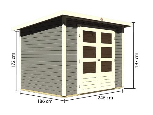 dřevěný domek KARIBU STOCKACH 3 (82979) terragrau