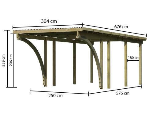 carport KARIBU ECO 2C 62033