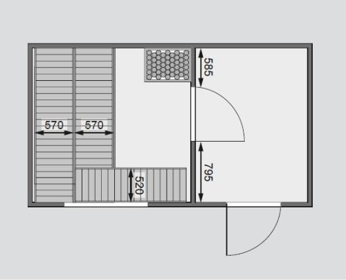 fínska sauna KARIBU SKROLLAN 3 (86308) s predsieňou