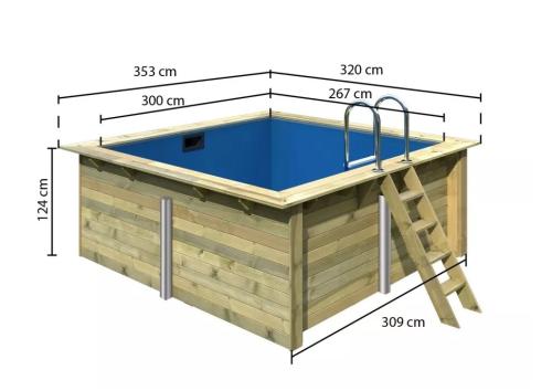 obdelníkový bazén KARIBU model 1 (23631) 3,5 x 3,2 m