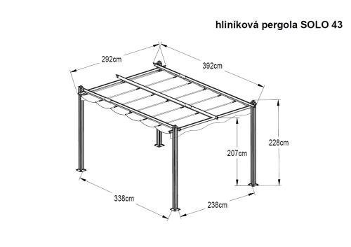 pergola aluminiowa LANITPLAST SOLO 4x3 m
