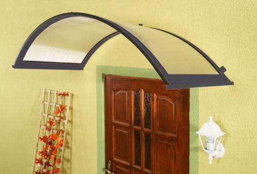 aluminiowy daszek nad drzwi LANITPLAST ONYX 160/90 antracit