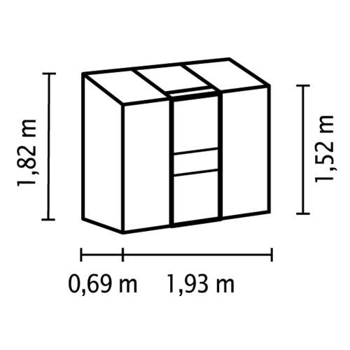 skleník VITAVIA IDA 1300 PC 4 mm stříbrný