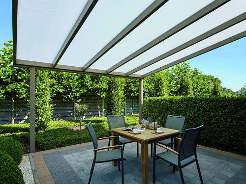 hliníková pergola SKYLUX CLIMALUX 5,0 x 4,0 m antracit + čirý PC