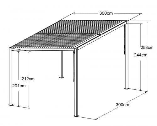 hliníková pergola LANITPLAST BIOCLIMATIC 33