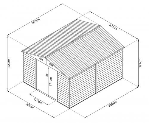 záhradný domček MAXTORE WOOD 1112