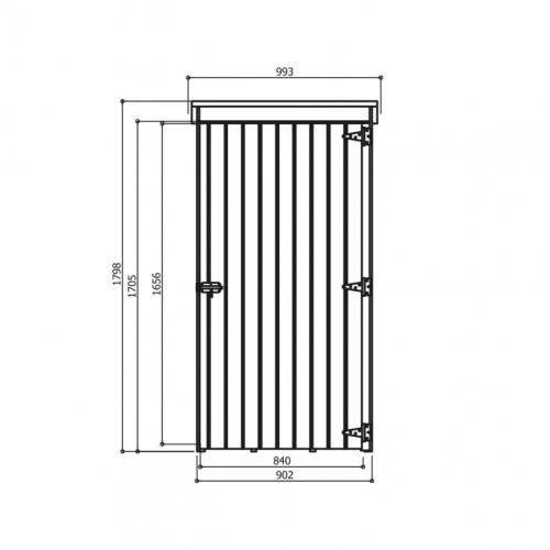 drevený domček SOLID DEBORA 1 - 90 x 96 cm (S8581-1)