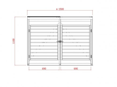 záhradný úložný box LANITPLAST S754