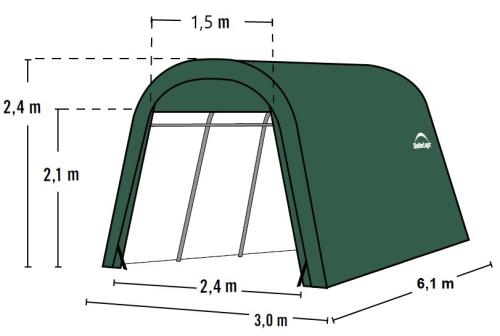 plachtová garáž 3,0 x 6,1 m - 62584EU