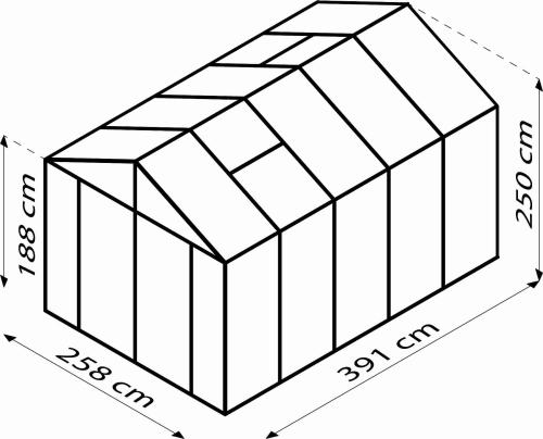 skleník VITAVIA ZEUS COMFORT 10000 PC 10 mm černý