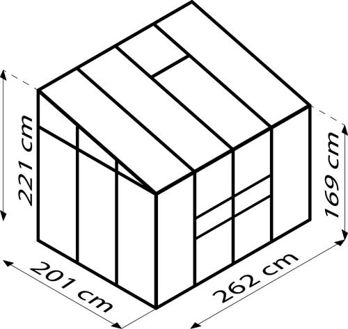 skleník VITAVIA IDA 5200 PC 4 mm strieborný