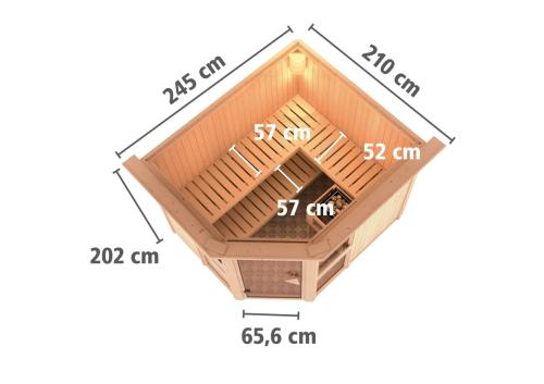 sauna fińska KARIBU AMELIA 3 (66765)