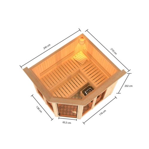 sauna fińska KARIBU AINUR (6099)
