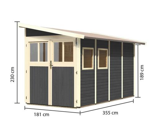 dřevěný domek KARIBU WANDLITZ 4 (73074) terragrau
