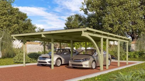 dvojitý carport KARIBU ECO 2B 62043