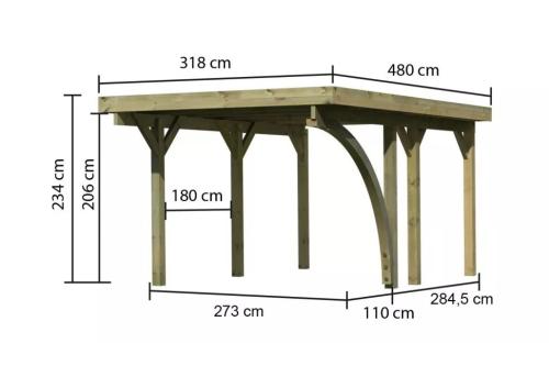 carport KARIBU CLASSIC 1B 62093