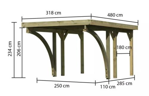 carport KARIBU CLASSIC 1C 61951