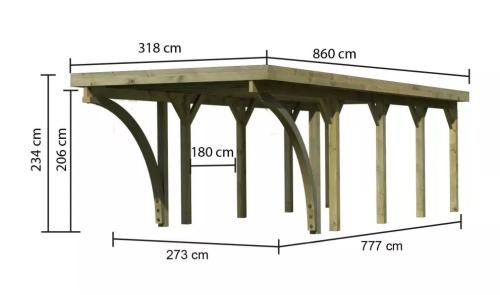 carport KARIBU CLASSIC 3C 61957