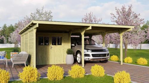 dvojitý carport KARIBU ECO 2B 73096