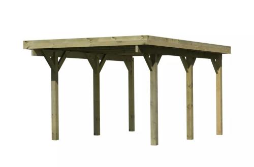 carport KARIBU CLASSIC 1A 61580 ocelové střešní plechy