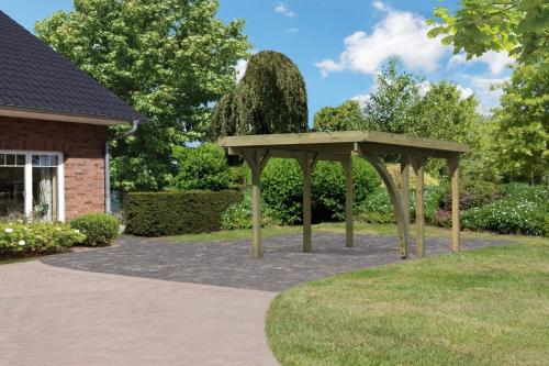 carport KARIBU CLASSIC 1B 61950 ocelové střešní plechy