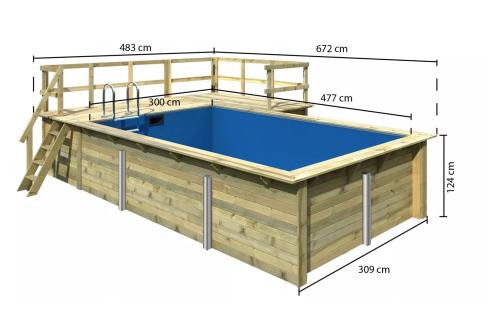 obdelníkový bazén KARIBU model 3B (23643) 4,83 x 6,72 m
