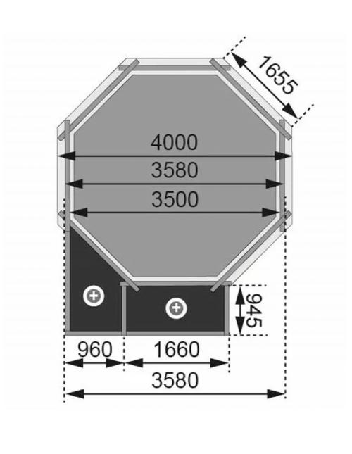 bazén KARIBU model 1C (45628) 4,8 x 4,0 m