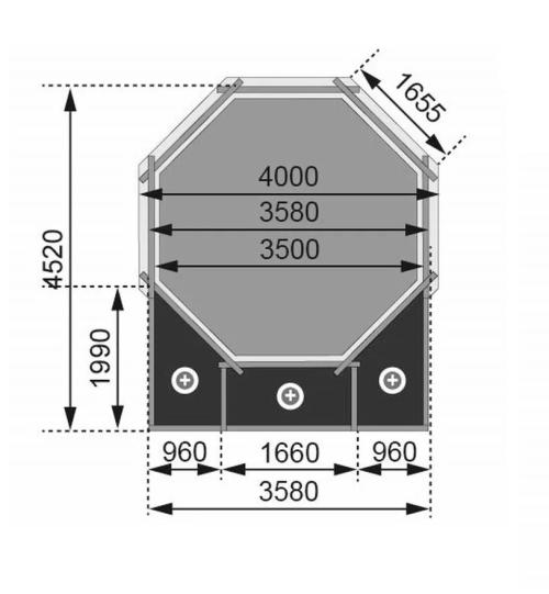 bazén KARIBU model 1D (45629) 4,8 x 4,0 m