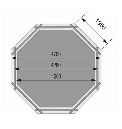 bazén KARIBU model 2A (45634) 4,7 x 4,7 m