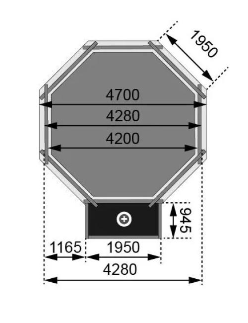 bazén KARIBU model 2B (45635) 5,5 x 4,7 m