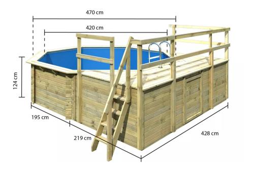 bazén KARIBU model 2D (45637) 5,5 x 4,7 m