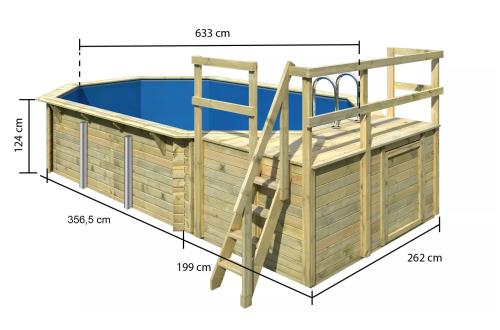 bazén KARIBU model 4C (23713) 6,1 x 4,0 m