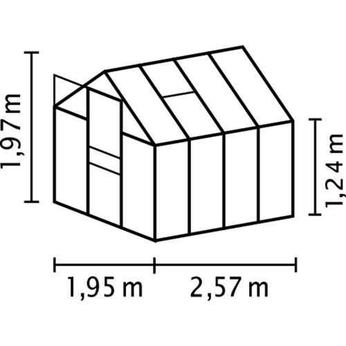 skleník VITAVIA VENUS 5000 číre sklo 3 mm čierny