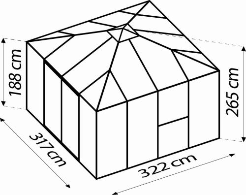 szklarnia ogrodowa VITAVIA FORTUNA czarna