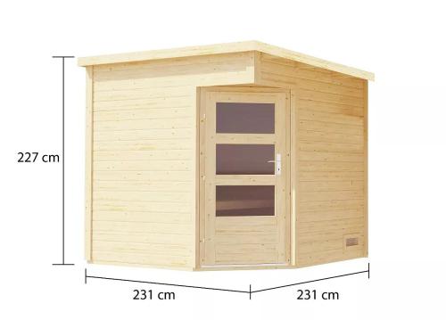 sauna fińska KARIBU PELLE (40175) natur