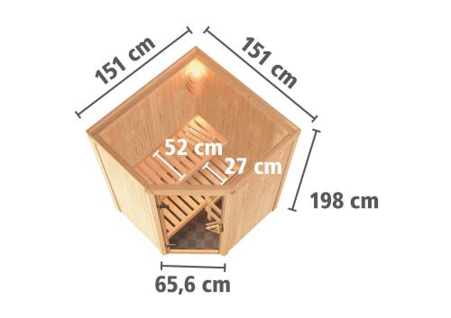 fínska sauna KARIBU LARIN (75614)