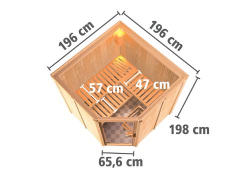 fínska sauna KARIBU JARIN (71344)