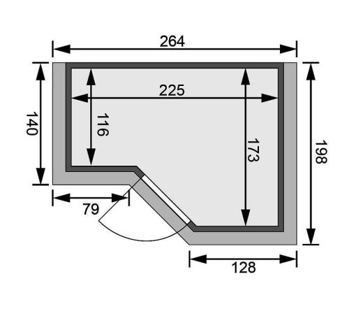 fínska sauna KARIBU SAHIB 2 (75877)