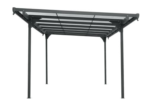 hliníková pergola LANITPLAST ALU 53 antracit + čirý PC