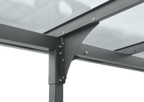 hliníková pergola LANITPLAST ALU 53 antracit + čirý PC