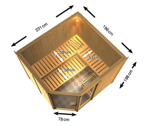sauna fińska KARIBU FIONA 3 (49442)