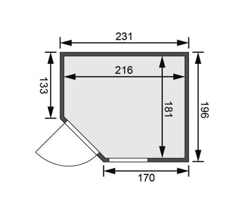 sauna fińska KARIBU FIONA 3 (49442)