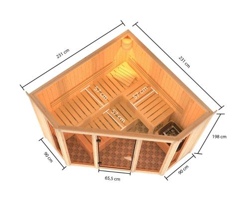 sauna fińska KARIBU ALCINDA (6109)