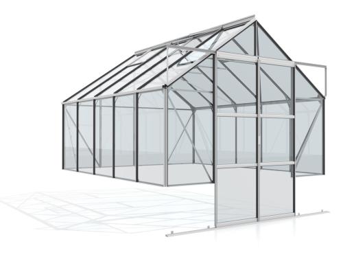 szklarnia VITAVIA CASSANDRA 8300 szkło 3 mm srebrna